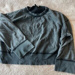 H&M Gray Cropped Oversized Sweatshirt - XL